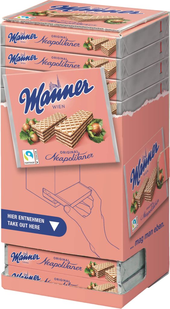 Manner Neapolitaner 12er Box Thekenaufsteller - 900g Produktbild 