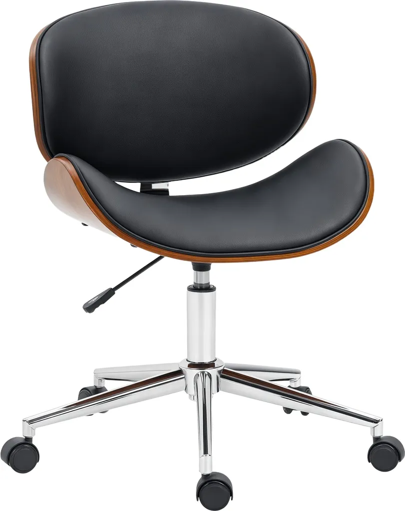 Chaise de bureau ergonomique bois noir pour éviter le mal de dos