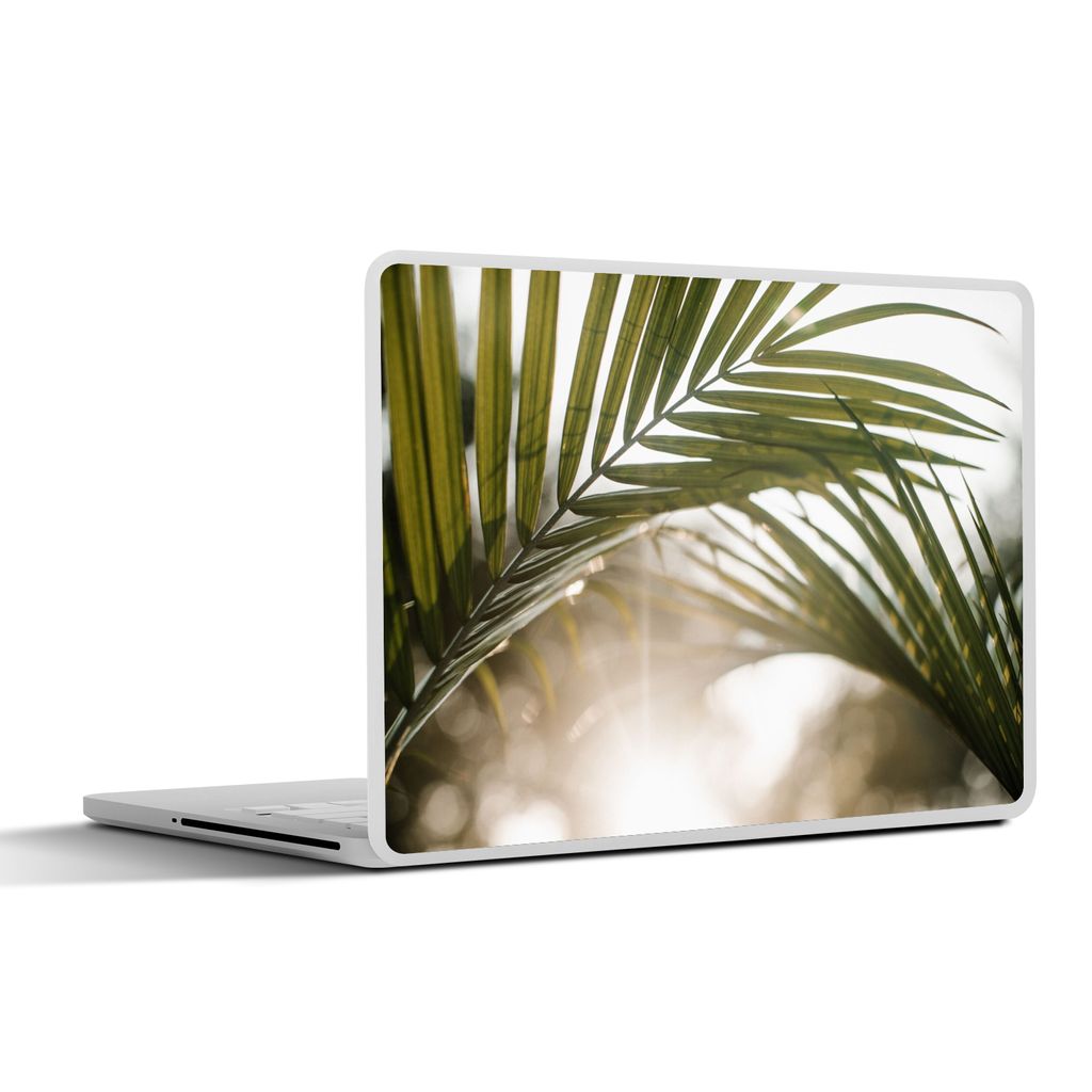 MuchoWow Laptop Aufkleber Sticker Cover Palme - Palmenblatt - Sonne - Sommer 30x21 cm - Sticker für Laptop - Selbstklebend