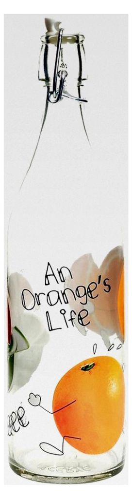 Lory Flasche mit Bügel Nadia Orange 1.000 ml D 8 cm Moderner zeitloser Stil