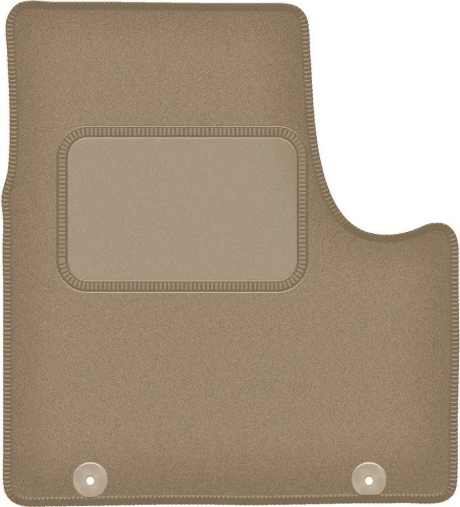 Tappetino conducente in velluto beige compatibile con Renault Trafic III (2014-, furgone) – con fissaggi – su misura