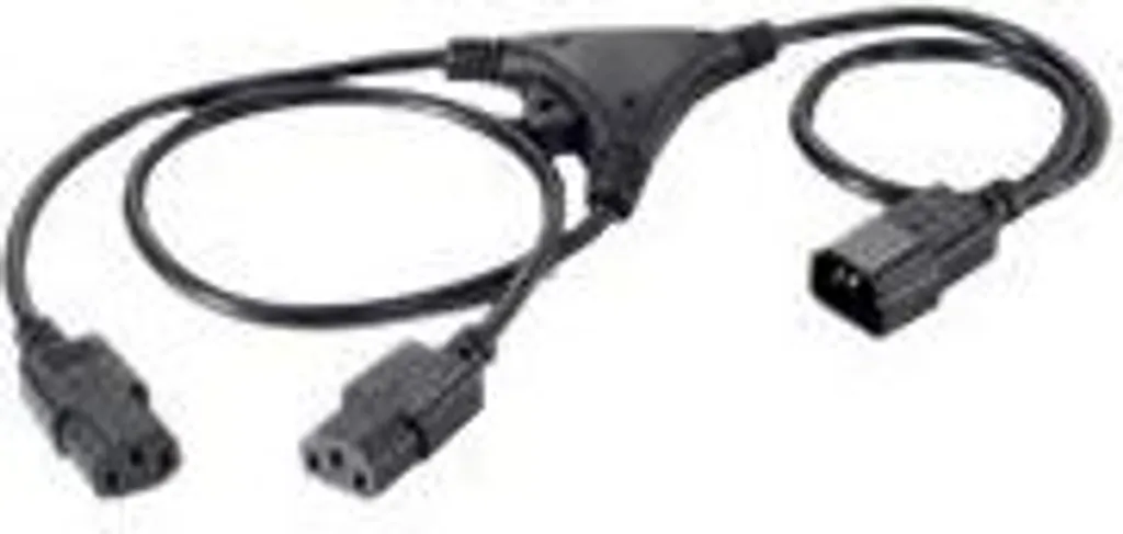 Sdoppiatore Alimentazione Equip 112210 C14 a 2x C13 1.6m Nero