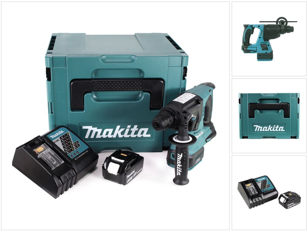 Makita DHR 242 RM1J Akku Bohrhammer 18V 2,0J SDS-plus Brushless + 1x Akku 4,0Ah + Ladegerät + Makpac