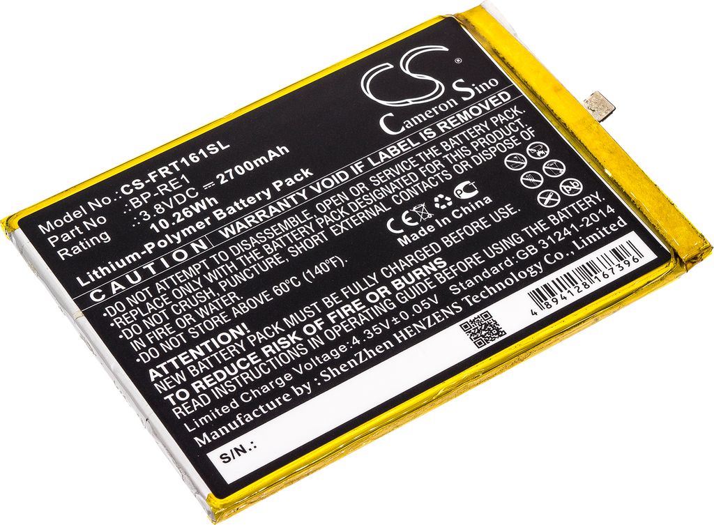 TECHTEK Akku Kompatibel mit [FREETEL] FTJ161B, FTJ161B-REI, FTJ161B-REI-BK, FTJ161B-REI-BL, FTJ161B-REI-CG, FTJ161B-REI-PG, FTJ161B-REI-SL, Samurai R