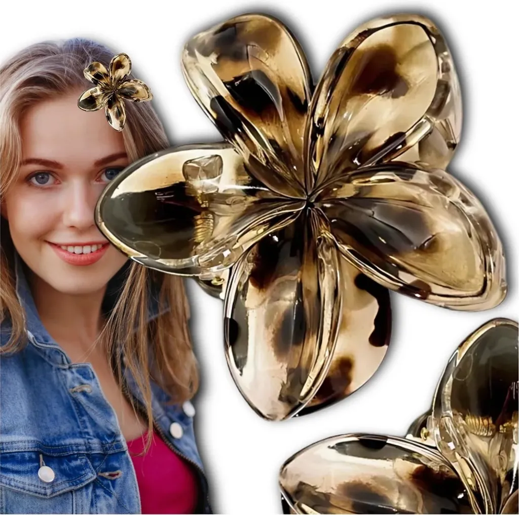 J&W Numen Fermaglio Leopardato per Capelli Donna - Resistente - 3
