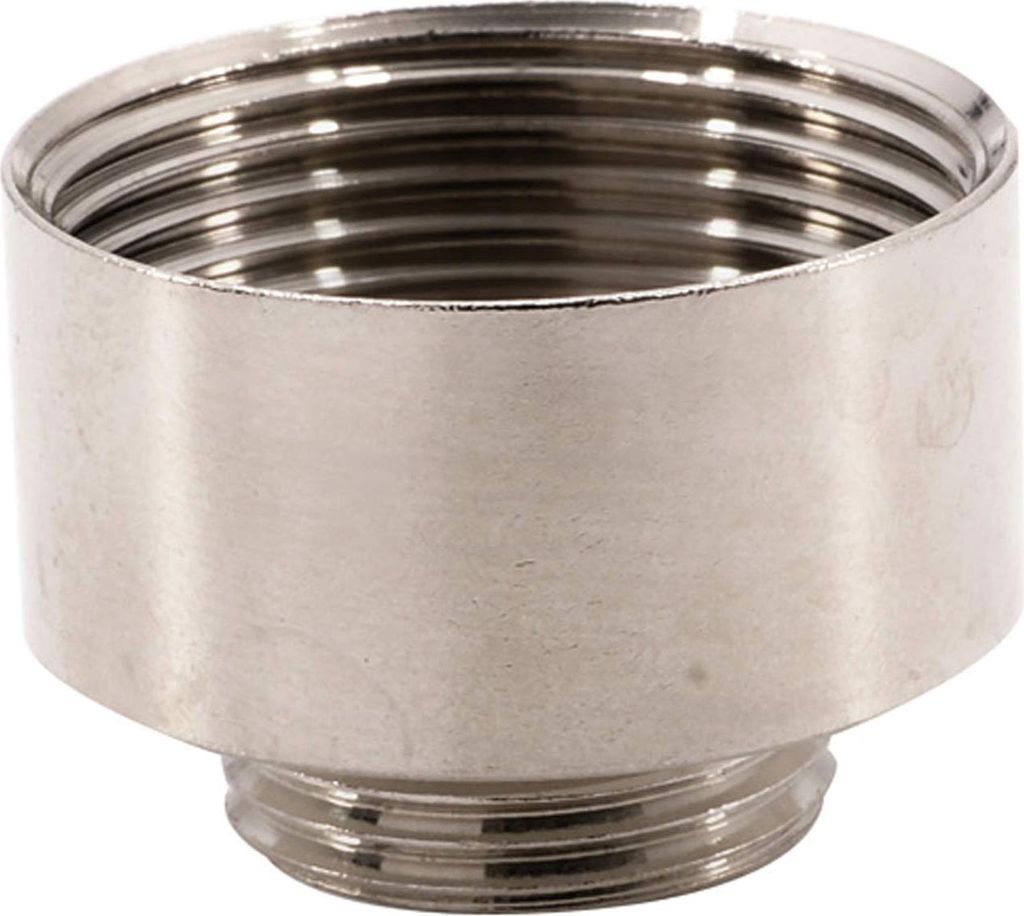 WISKA Erweiterung PG/PG von PG11x1,41 auf PG21x1,588 MER-11/21 rund Messing (CuZn) vernickelt Anschlussgewinde 6,5mm -