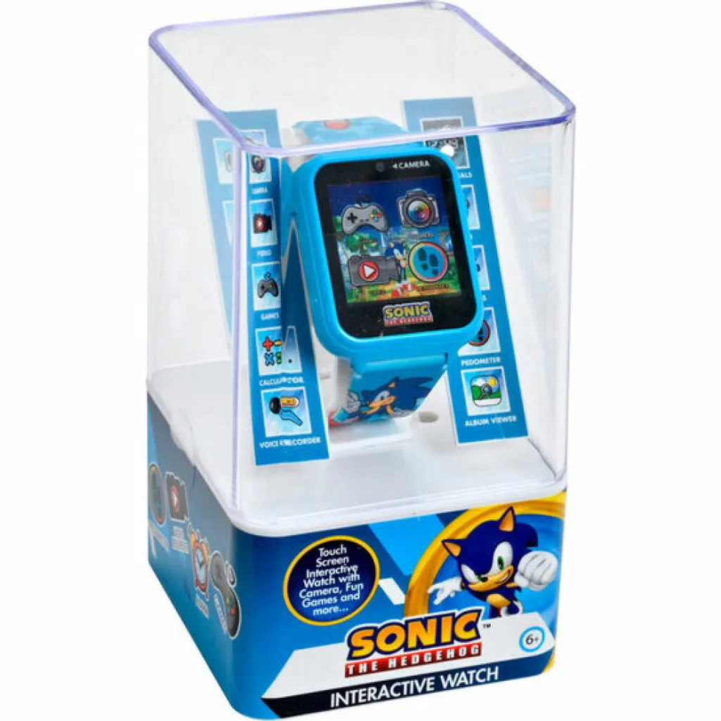 Montre Digitale Enfant Sonic pour Apprendre l'Heure et Jouer en Bleu