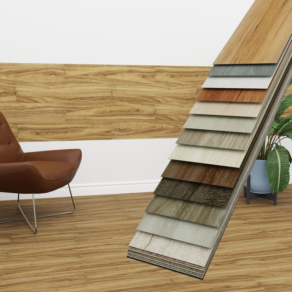 HEXIM Vinyldielen 0,97m² selbstklebend PVC Wandverkleidung Bodenbelag Holzoptik 91x15cm Paneele für Wand & Boden Holzdielen braun (7 Dielen Rusti...