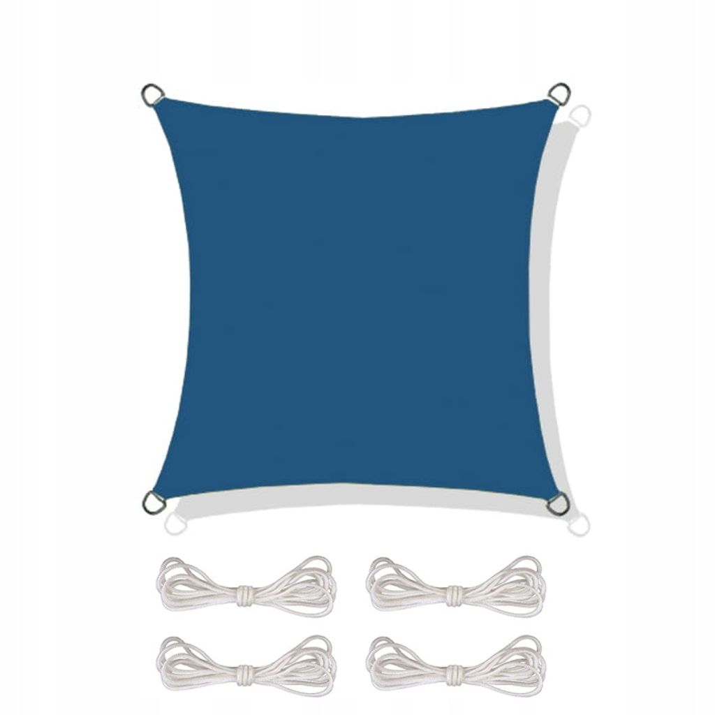 Sonnenschutzplane Segel Markise marineblau wasserdicht 4x4m Produktbild 