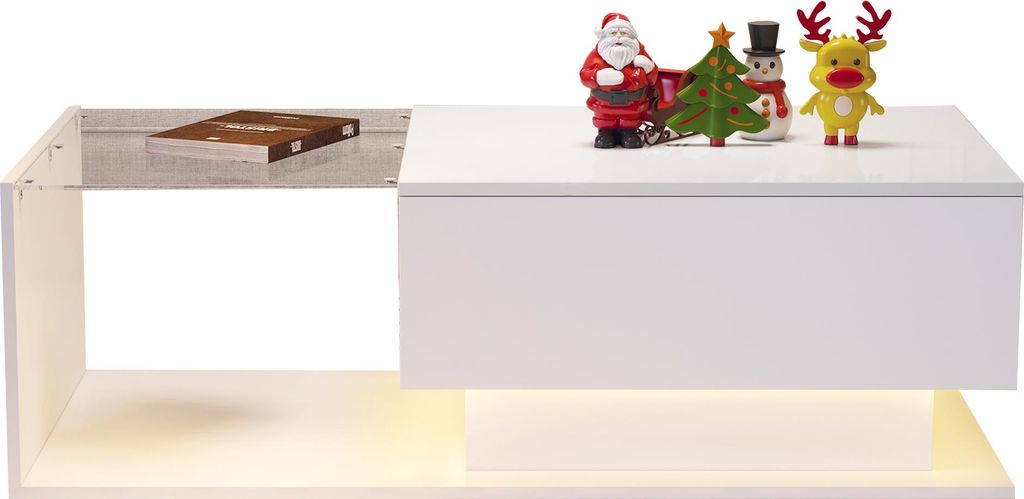 okwish Tavolino rettangolare, LED lucido, tavolino per Immagine del prodotto 