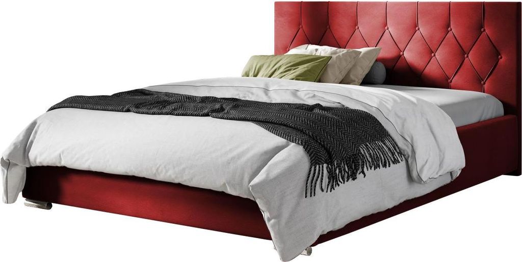 MIRJAN24 Polsterbett Loloz Tap, Doppelbett mit Bettkasten und Kopfteil, Ehebett (Farbe: Mikrofaza 0034, Größe: 120x200 cm)