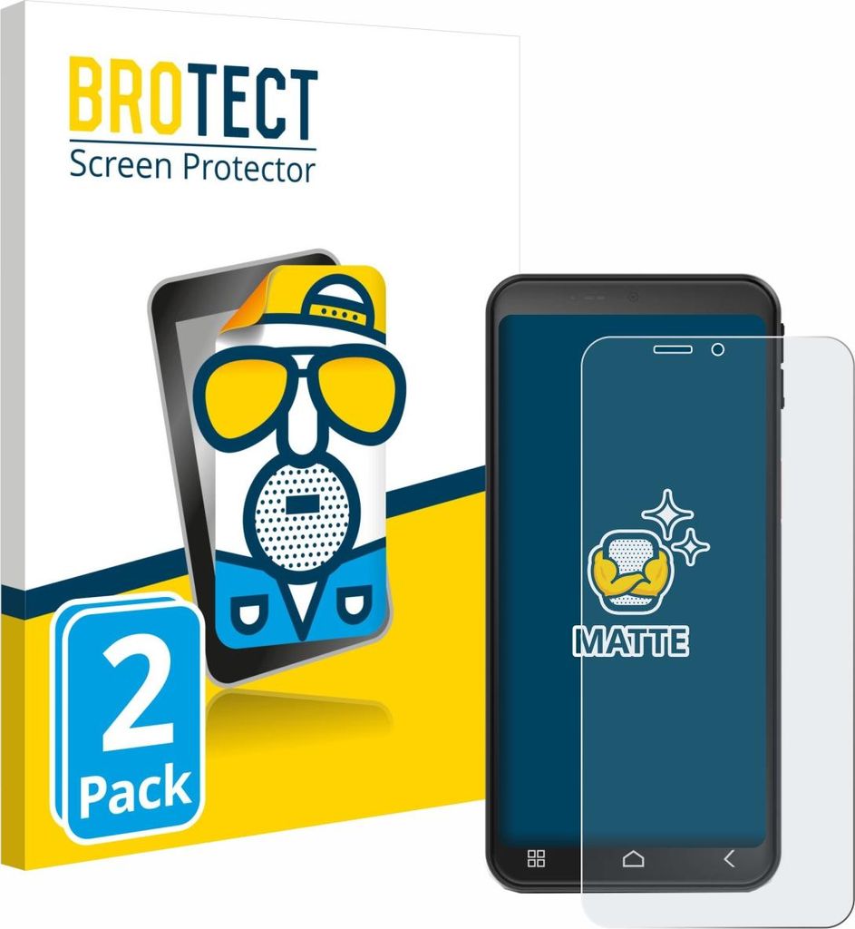 2x BROTECT Schutzfolie für Emporia Smart 7 Lite Displayschutz Displayschutzfolie Folie Matt Entspiegelungsfolie