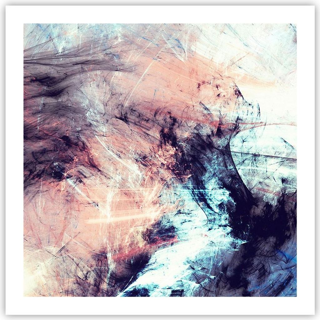 Poster - Poster ohne Rahmen - Abstraktion modern - 60x60 cm - Wand Bild - Wanddeko - Wandbilder - Kunstposter - Wandposter - Bilder - Kunstdruck - ...