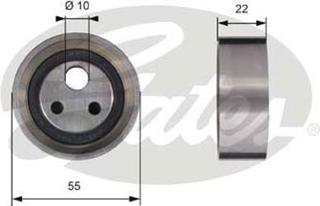 GATES T41155 Spannrolle, Zahnriemen OE 8200211784 kompatibel mit Logan, Sandero, Solenza, Supernova, Clio, Kangoo, Megane, Thalia