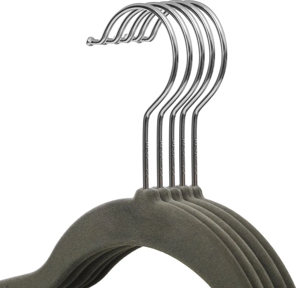 20 Grucce In Velluto Con Clip Antiscivolo – Clip In Materiale Floccato Per Appendere Pantaloni, Gonne, Sciarpe – Multicolore, 7x2,1 Cm