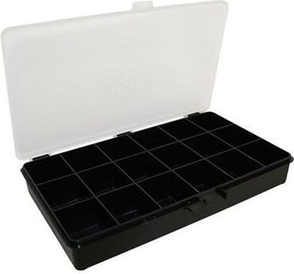 Sortierkasten B.271xT.173xH.41mm 18feste Fächer Box 18 Produktbild 