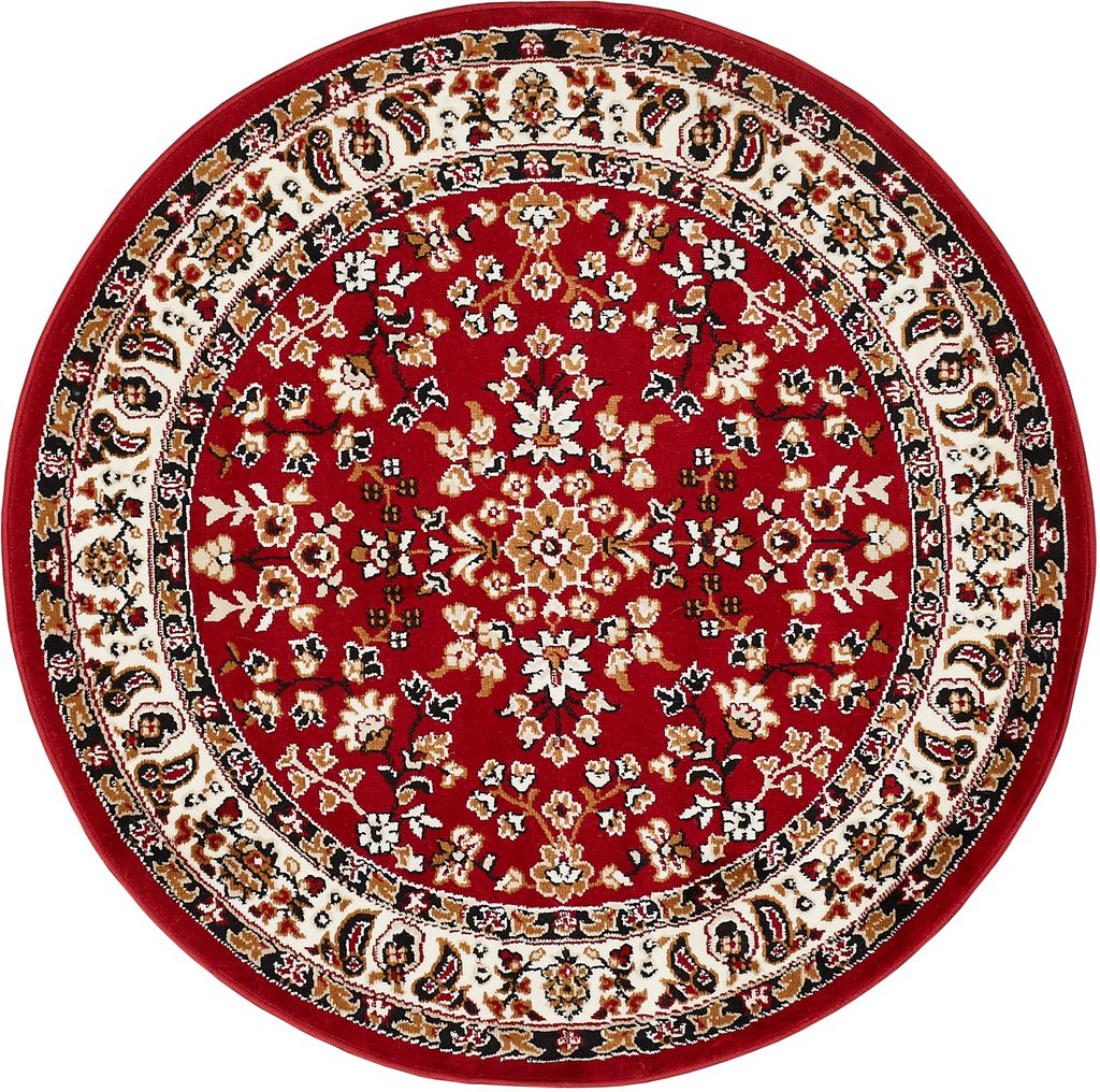 Orientteppich Rot 120 cm Rund Vintage Teppich