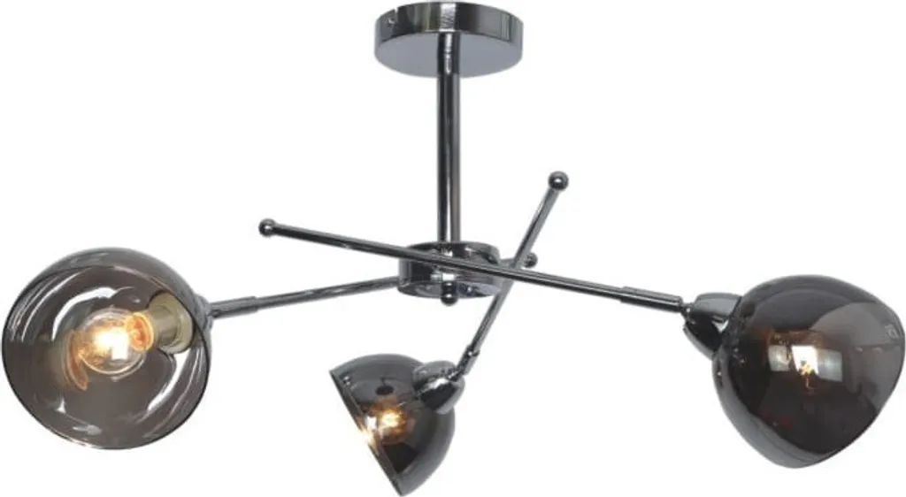 Plafonnier HORNET : luminaire métal 3xE14 pour éclairer une pièce sombre