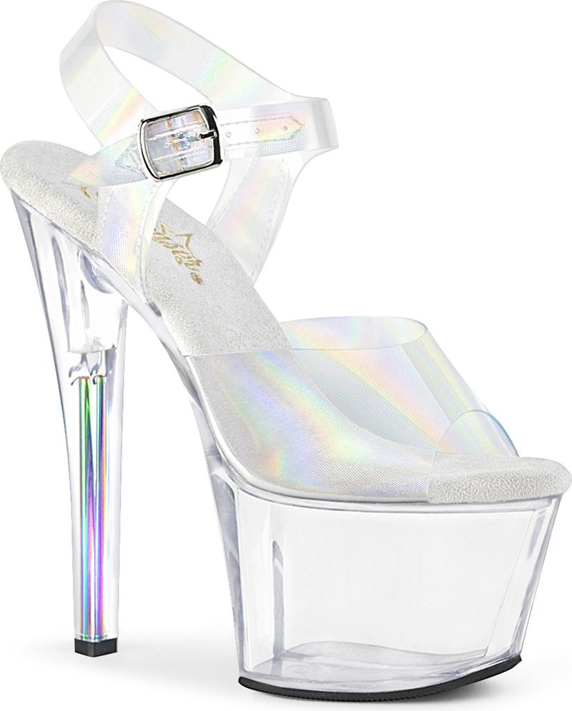 SKY-308N-RBH Damen Sandale von Pleaser, Transparent EU 36, US 6