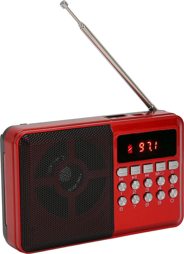 Tragbares AM FM Radio Speicherkarte Mp3 Playback Batteriebetrieben Ergonomisch Externe Antenne Taschenradio