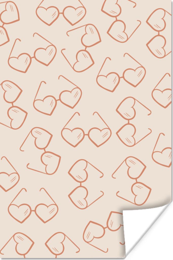 MuchoWow Poster Sonnenbrillen - Pastell - Muster 20x30 cm - Papierdruck