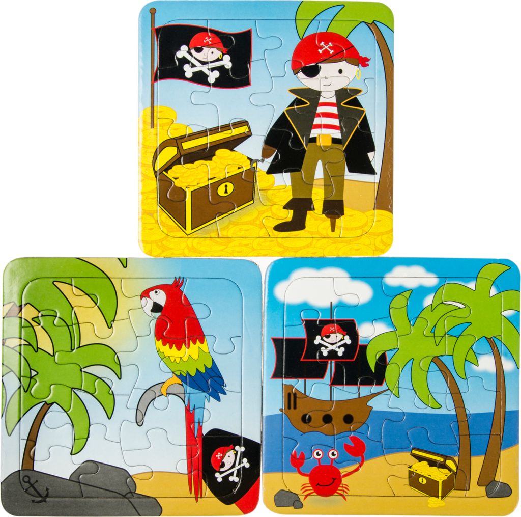 3er Set Kinderpuzzle für Jungen und Mädchen mit Produktbild 