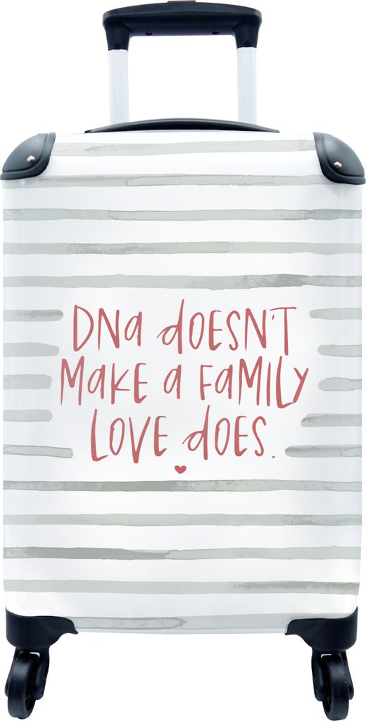MuchoWow MuchoWow Koffer Handgepäck Trolley Rollkoffer Kleine Reisekoffer mit 4 Rollen - Zitate - Sprichwörter - Nicht die DNA macht eine Fam...