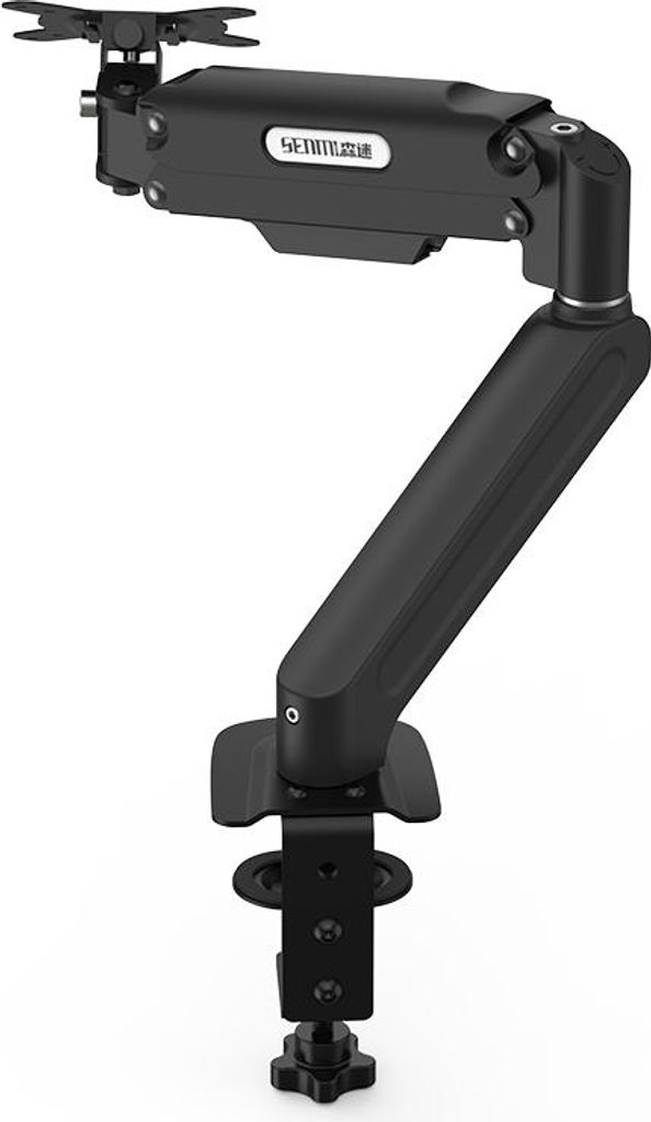 SENMI PS70 Gasfeder-Monitorarm für 17-32" Bildschirme, vollbeweglich, Traglast 2-9 kg, VESA-Halterung, 180° Schwenk, 90° Neigefunktion, Kabelfü...