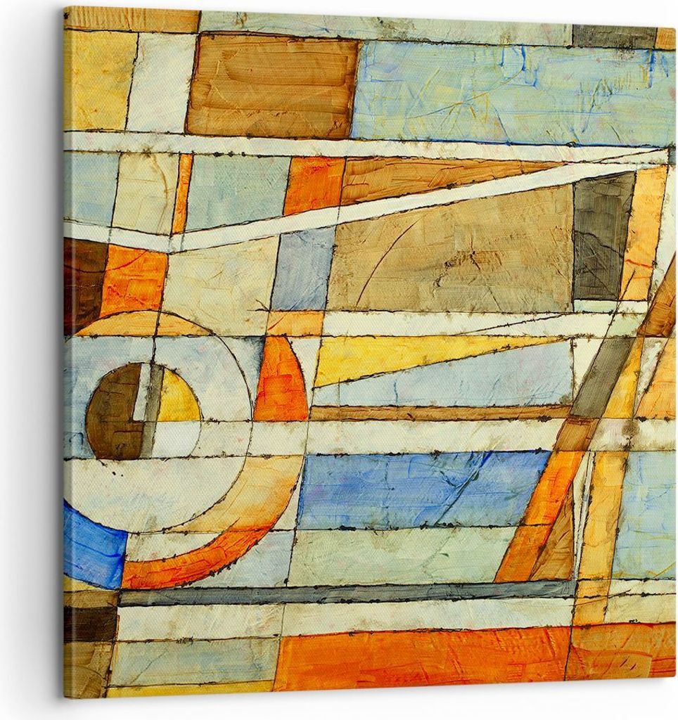 Bild auf Leinwand - Leinwandbild - Abstraktion modern - 60x60cm - Wand Bild - Wanddeko - Wandbilder - Leinwanddruck - Bilder - Kunstdruck - Wanddek...