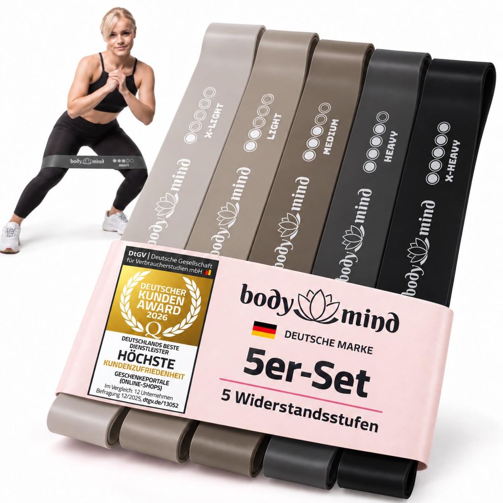 Sada 5 fitness pásů; barva: šedá Obrázek produktu 