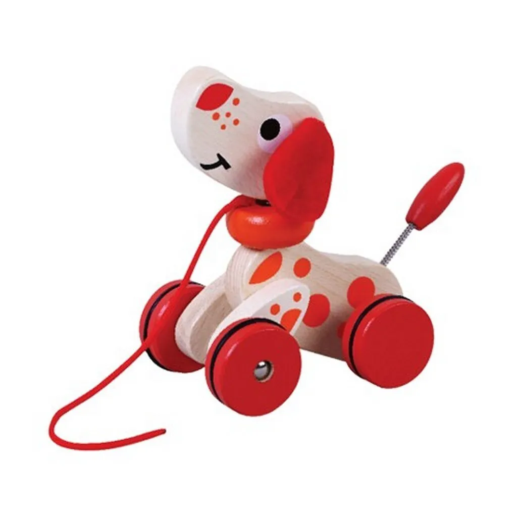 Chiot en bois rouge Simply For Kids - Jouet silencieux pour sols fragiles