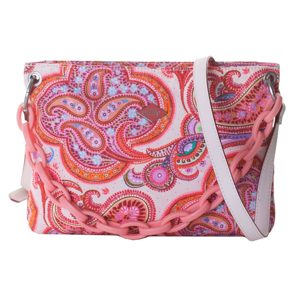 Oilily Summer Paisley M Flat Shoulder Bag Vanilla
