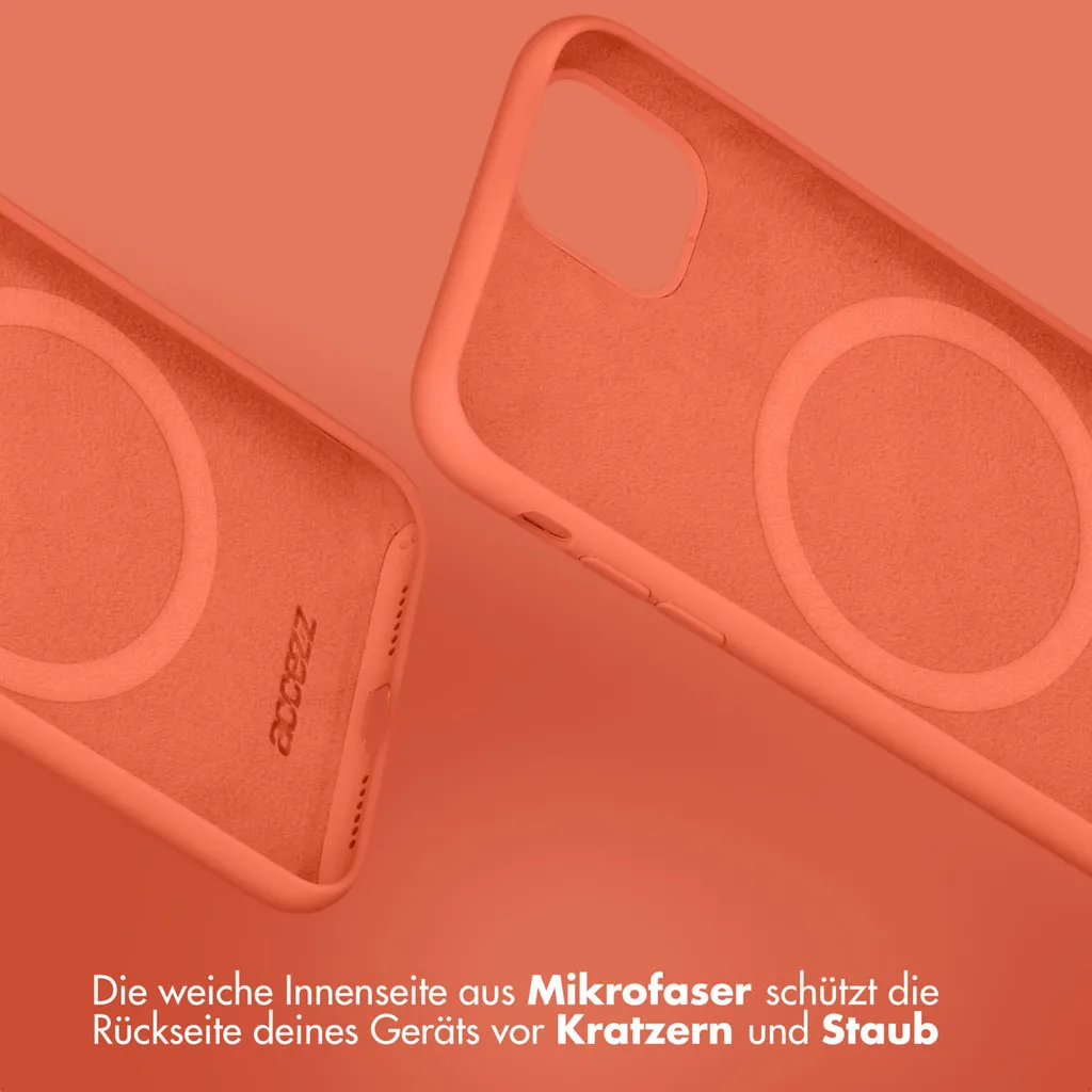 Cover iPhone 15 MagSafe Accezz Nectarine | Silicone Liquido Professionale - 3