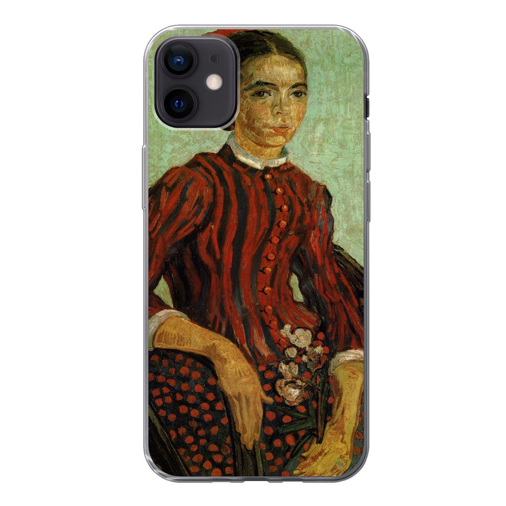 MuchoWow Handyhülle Schutzhülle Hülle für iPhone 12 mini La Mousmé - Vincent van Gogh Silikon Softcase Handy Hülle - Bild