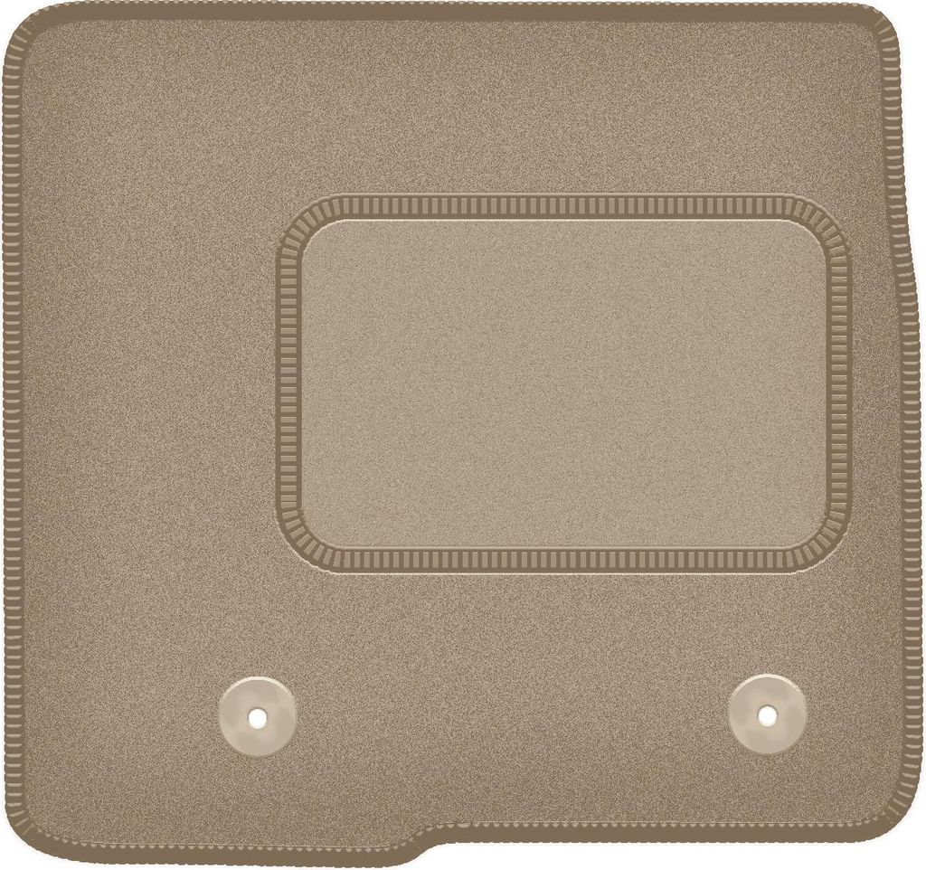 Fahrerfußmatte Velours beige passend für Ford F150 XI (2003-2008, kurz) – mit Befestigungen – passgenau
