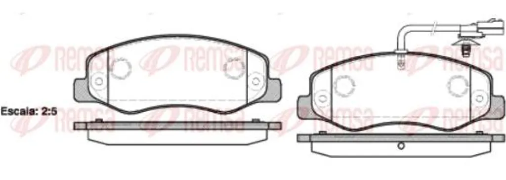 Plaquettes de frein REMSA 1442.01 pour NV400 et Master - OE 4406000Q2J