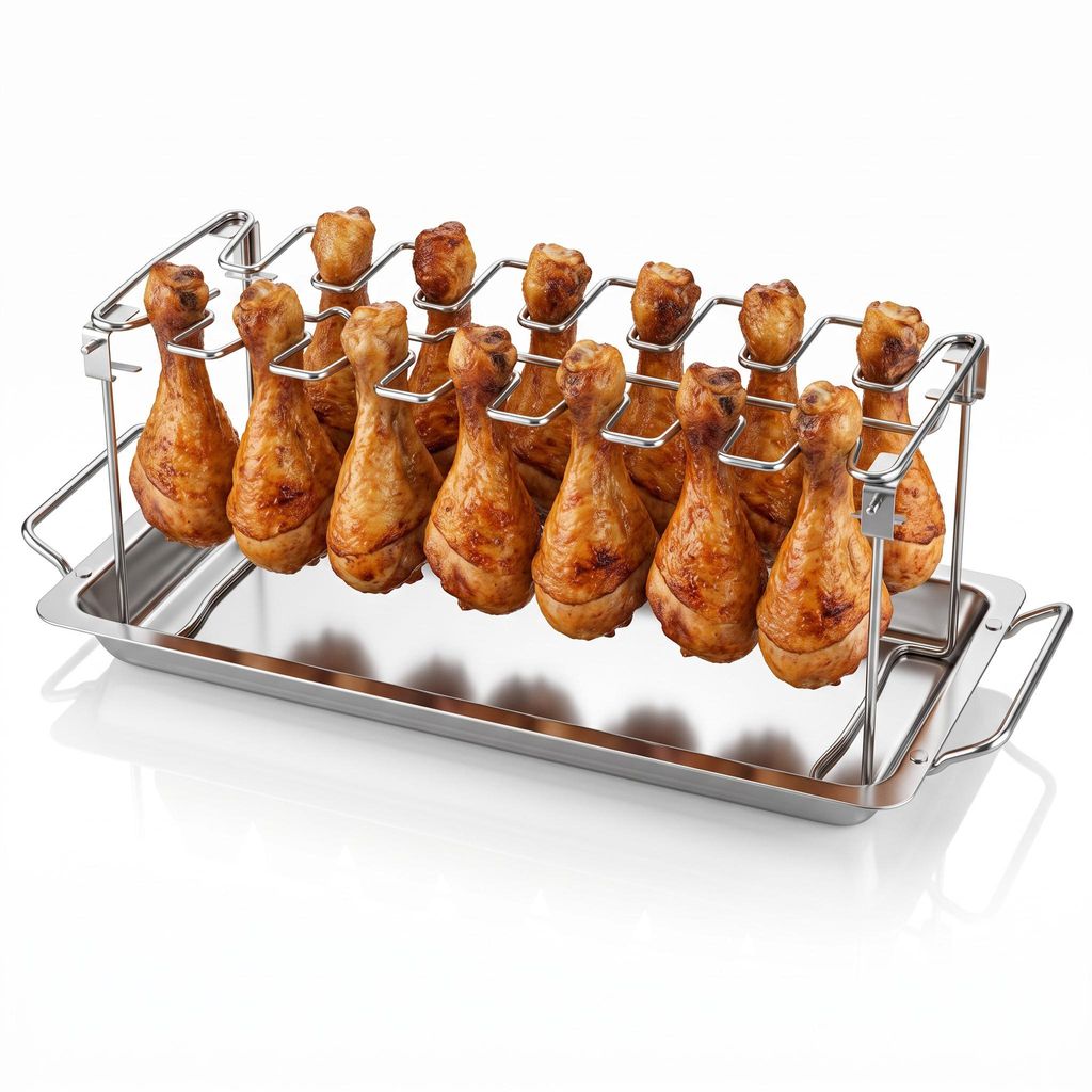 Hähnchenschenkelhalter für Grill & Backofen, 14 Keulen, Produktbild 