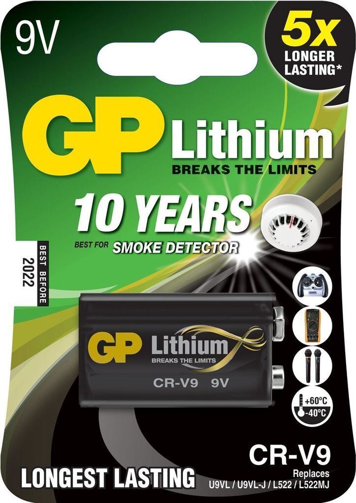 Lithium-Batterie, CR-V9, CR-V9, 9V, GP, Blister, 1-Pack