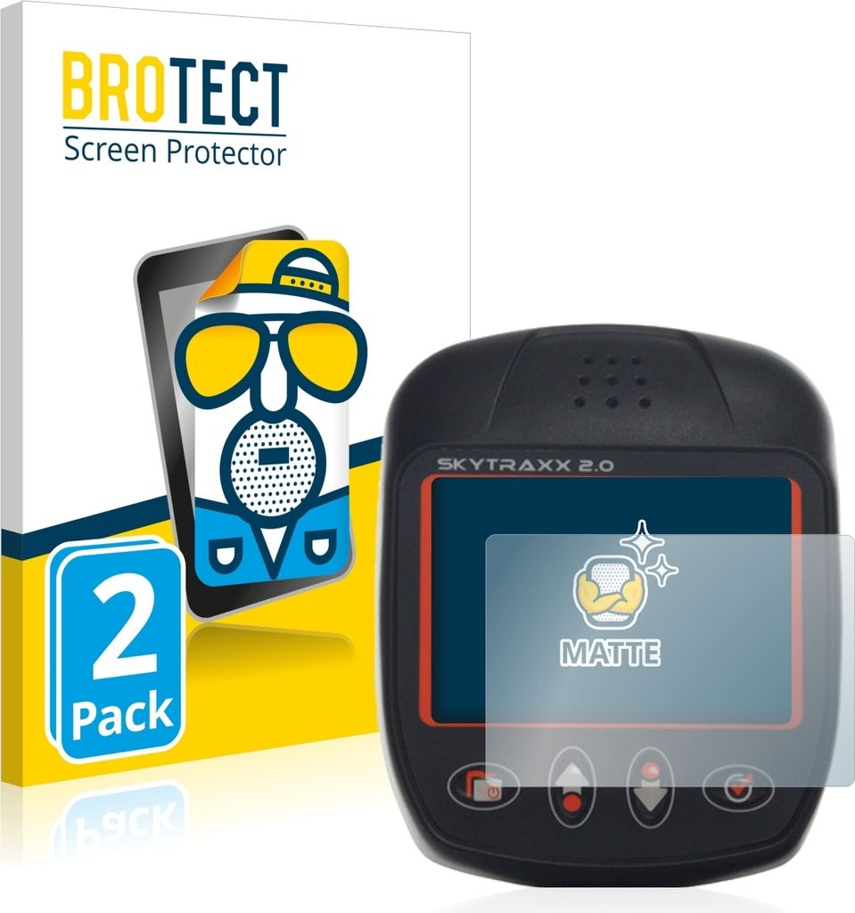 2x BROTECT Schutzfolie für Skytraxx 2.0 Vario Displayschutz Displayschutzfolie Folie Matt Entspiegelungsfolie