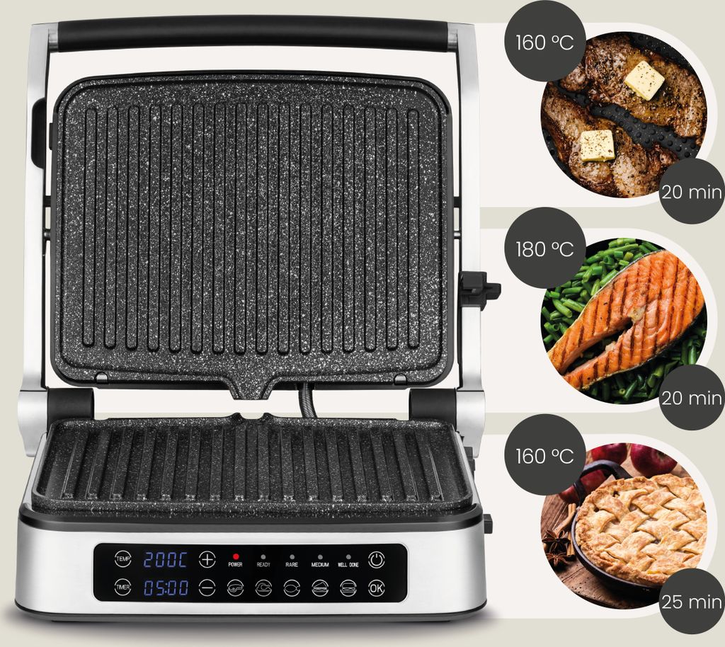 ZEEGMA Elektrický kontaktný gril a sendvičovač 2100 W, 2v1, Obrázok produktu 9