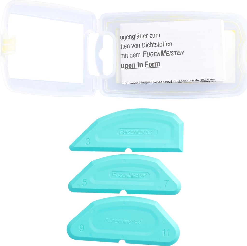 1 FUGENMEISTER - Silikonabzieher - Gerade Radien - Im 3er Set | 06820 01