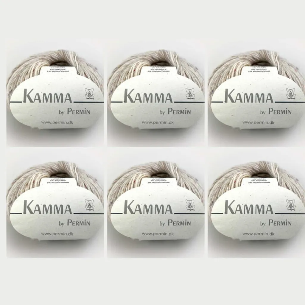 Fil Kamma Permin blanc cassé 23 anti-irritation laine soie alpaga x6