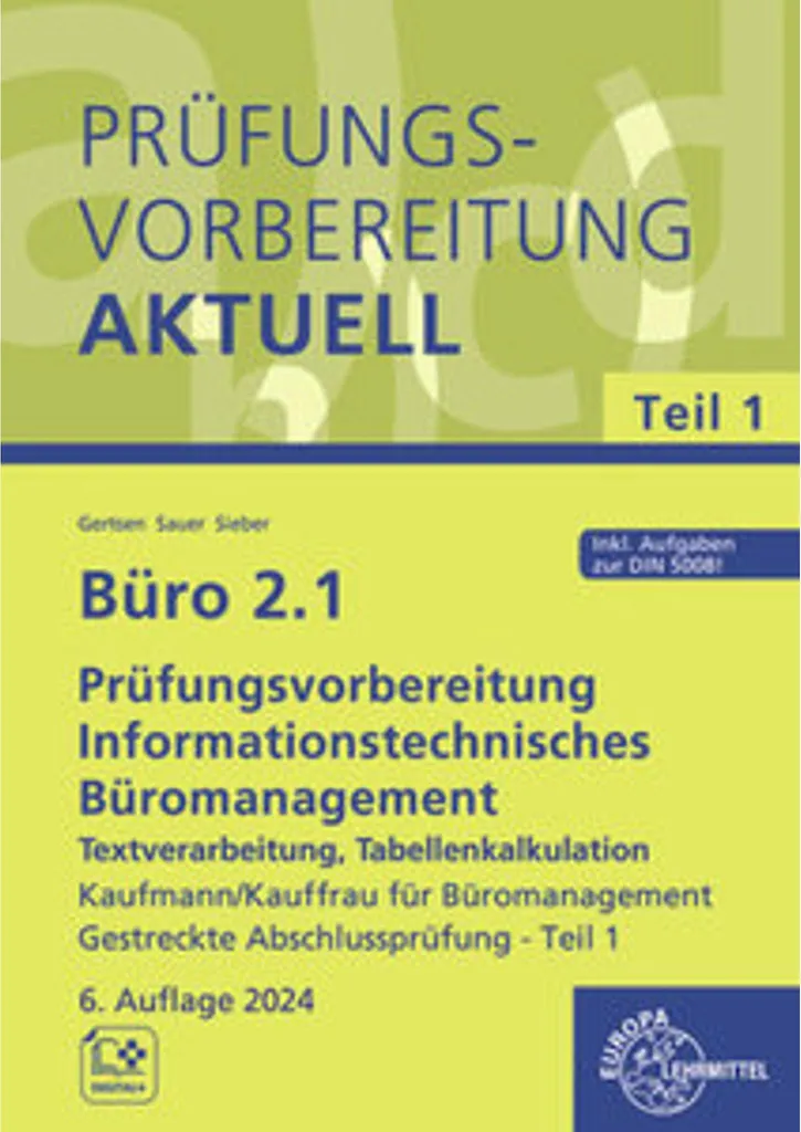 Büro 2.1 Préparation Examen Kaufmann pour Management de Bureau 2024