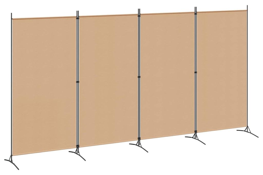vidaXL 4-teiliger Raumteiler Beige 346 x 180 cm Stoff