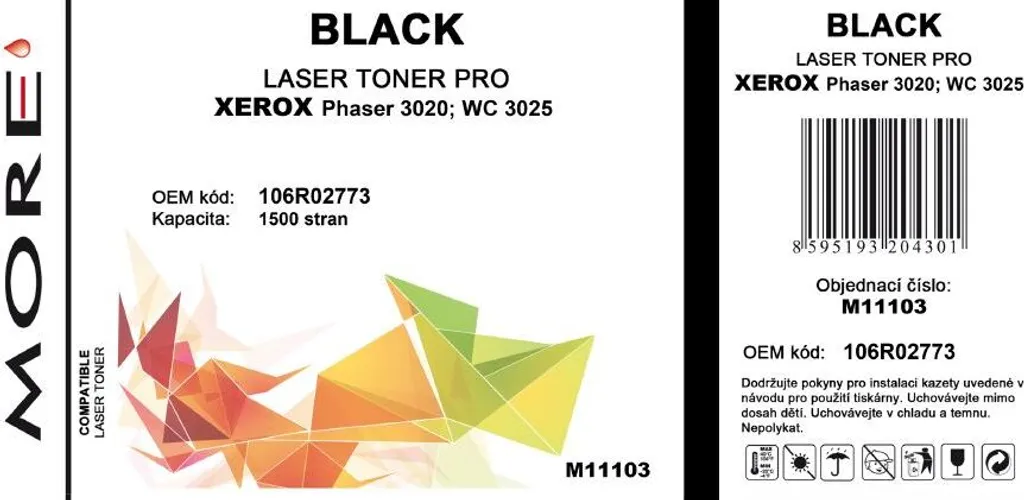 Cartouche Toner Noir compatible Xerox 106R02773 pour imprimante laser