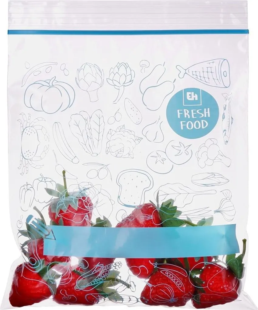 20 Sacchetti Plastica con Chiusura 1 Litro - Ermetici per Alimenti e Viaggi