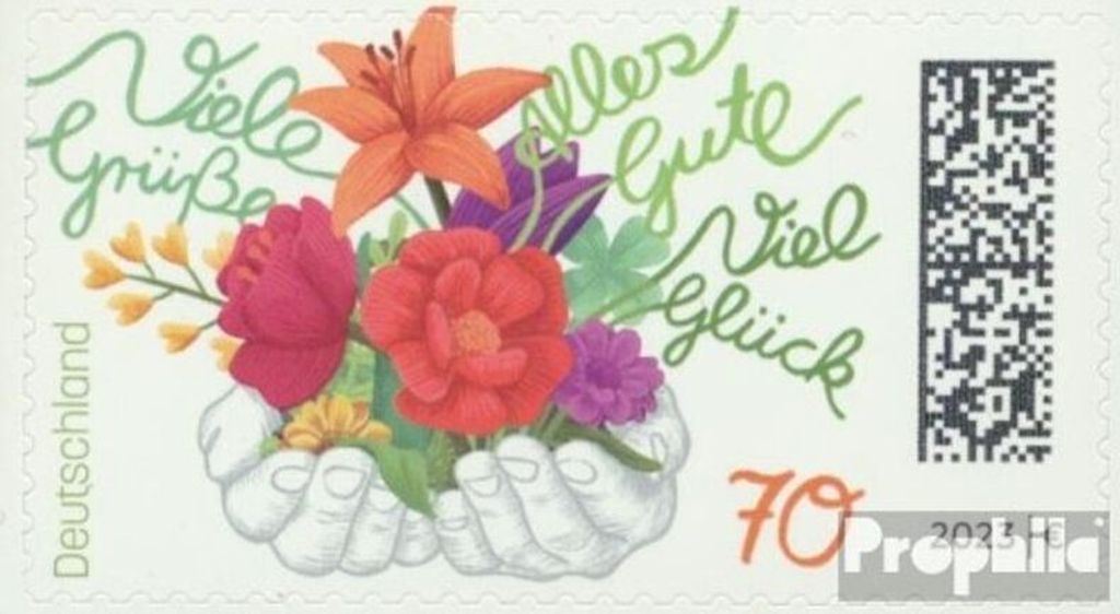 Briefmarken BRD 2023 Mi 3757 (kompl.Ausg.) selbstklebende Ausgabe postfrisch Blumengruß