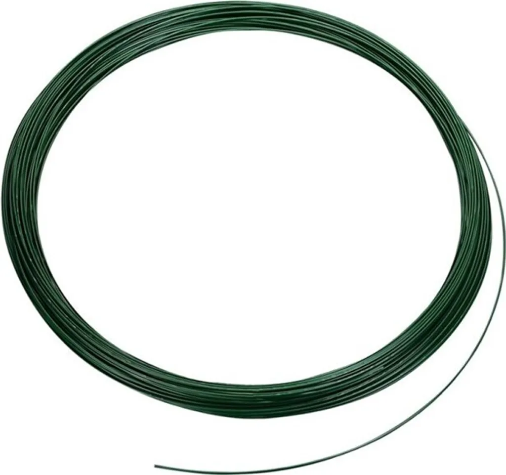 Fil d'attache plastifié vert diamètre 3,5 mm - Bobine de 100 mètres