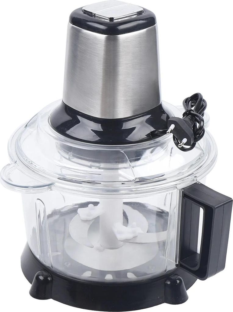 Elektrischer Zerkleinerer - Grinder Küchenhacker - Gemüseschneider & Zwiebelhacker, Fleischhacker, Multizerkleinerer - PET-Behälter - Transparent