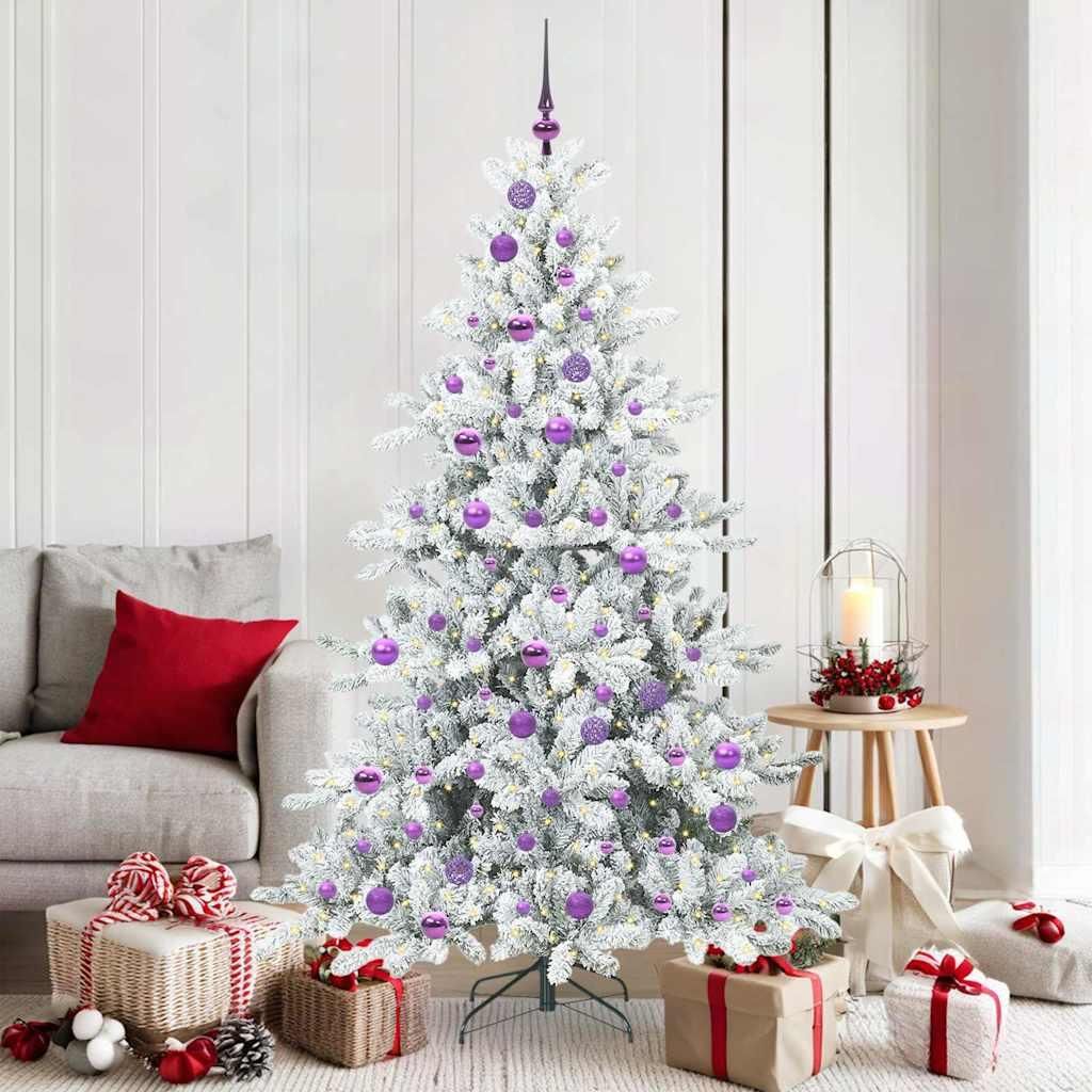 "Schlussverkauf" Künstlicher klappbarer Weihnachtsbaum(1 pc) - Kunstbaum/Tannenbaum - Weiß 180 cm PVC und Stahl C7998